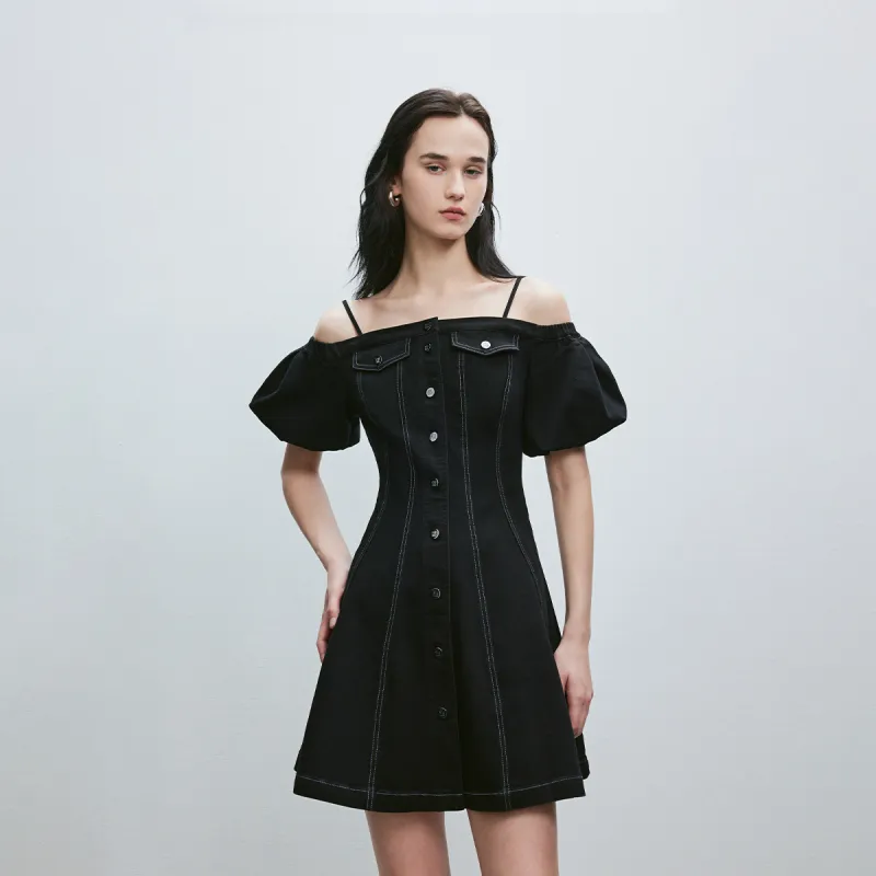 ONLY Slip Dresses Women's J19 Black Denim-5