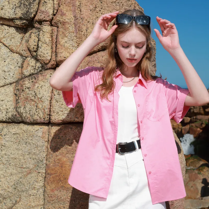 3COLOUR Shirts Women's Rose Red-4
