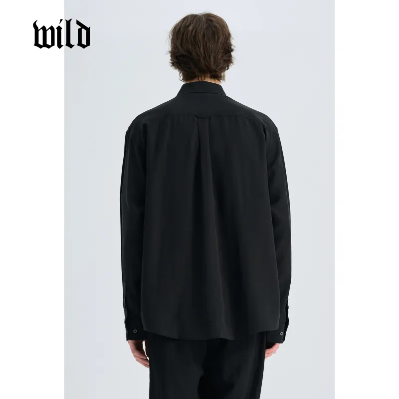WILD LEADER Shirts Men Mysterious Black[CW51585A8]-1