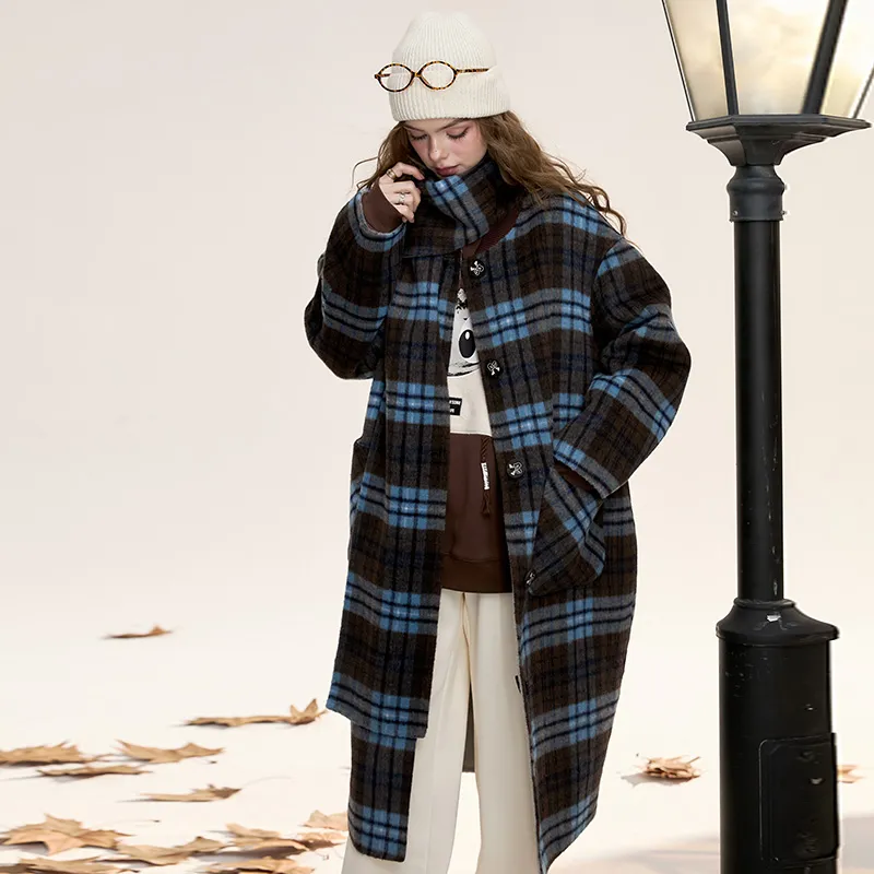 ELF SACK Coats Women's Vintage Blue Gray-1
