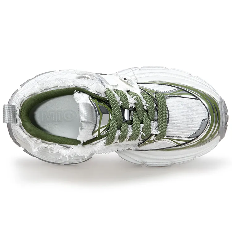MIO Chunky Sneakers Unisex Low Top White-10