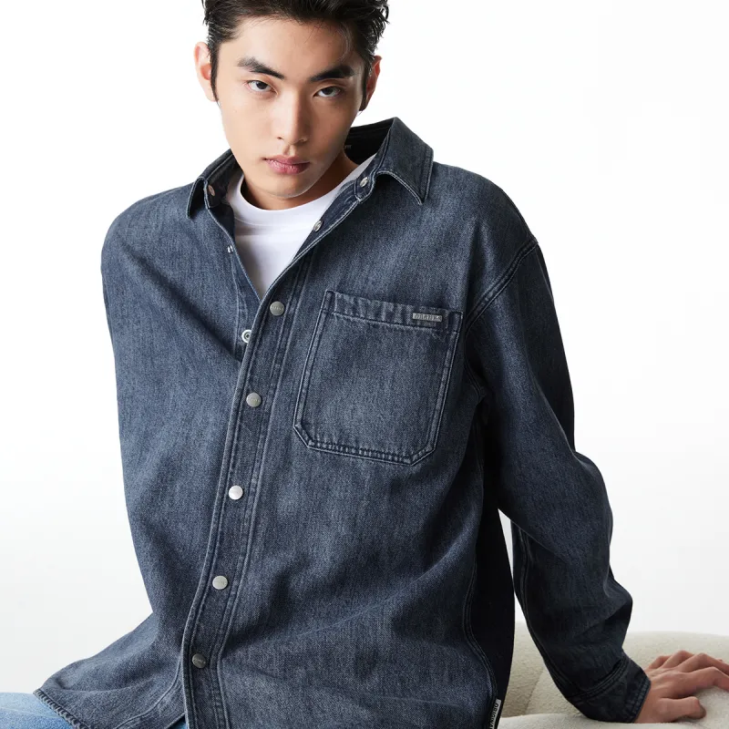 JACK&JONES Shirts Men C40 Light Denim Blue-2