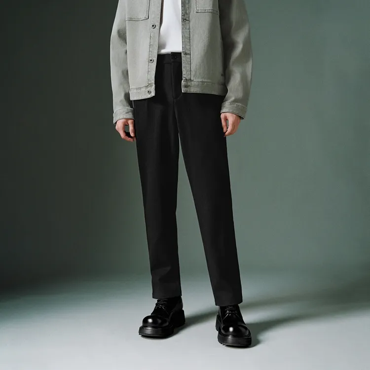 URBAN REVIVO Casual Pants Men Black-2