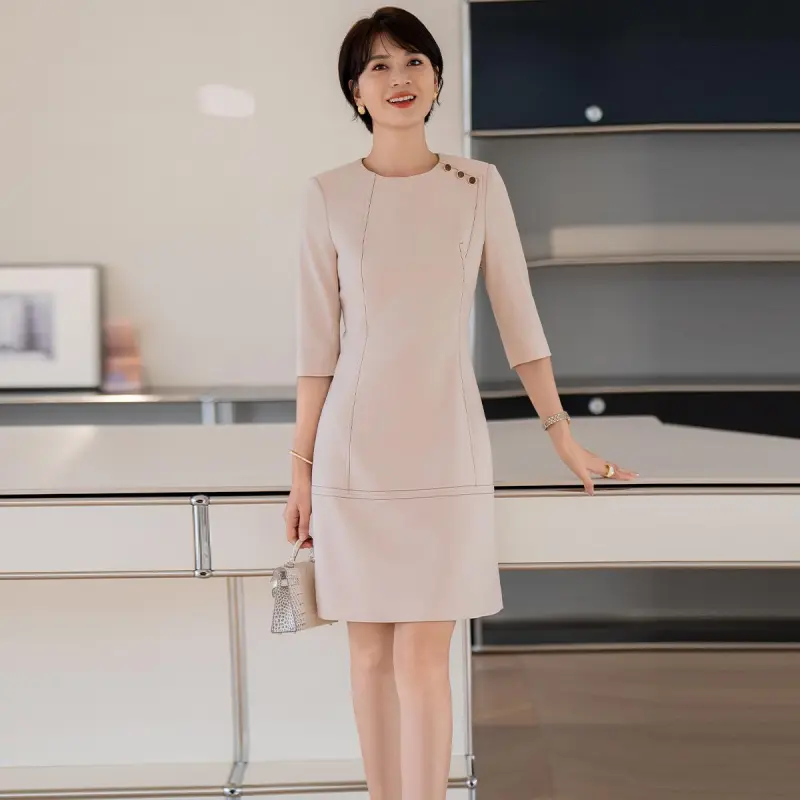 ONE SHALLOW Long Sleeved Dresses Women's Pink-1
