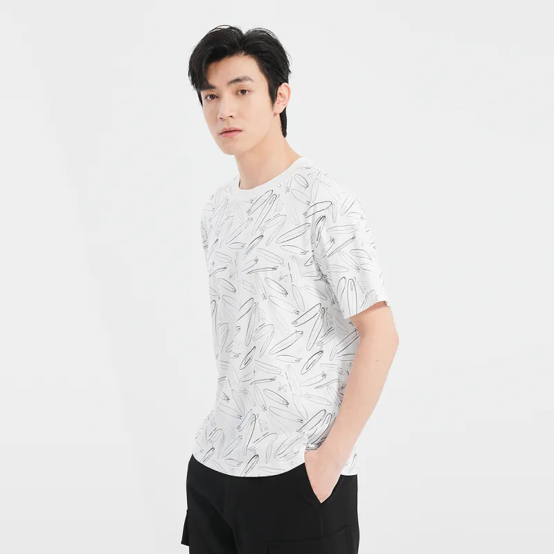 LESS IS MORE T Shirts Men Gray White 25XTX3442H-3