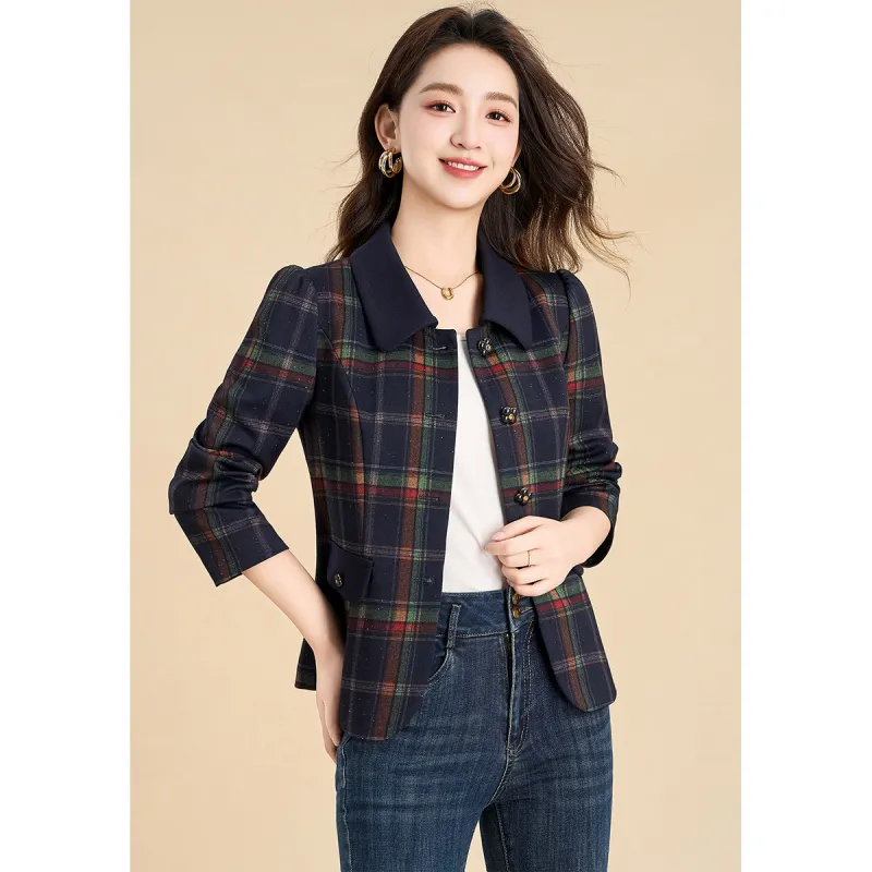 Mylan Cropped Coat Women's Blue-1