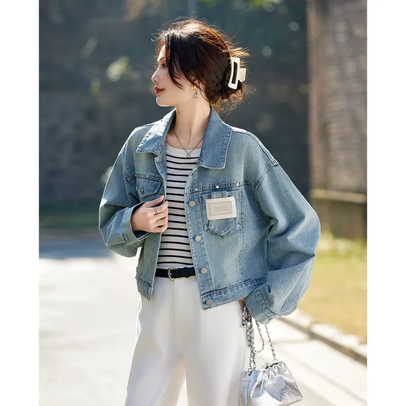 TERRE BLEUE Denim Jacket Women's Blue-3
