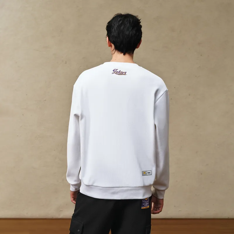 JACK JONES· x NBA Los Angeles Lakers Sweatshirt Men's Natural White-3