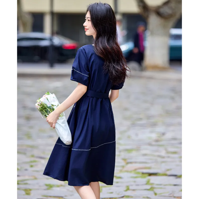 Still Quiet Short Sleeved Dress Women's-5
