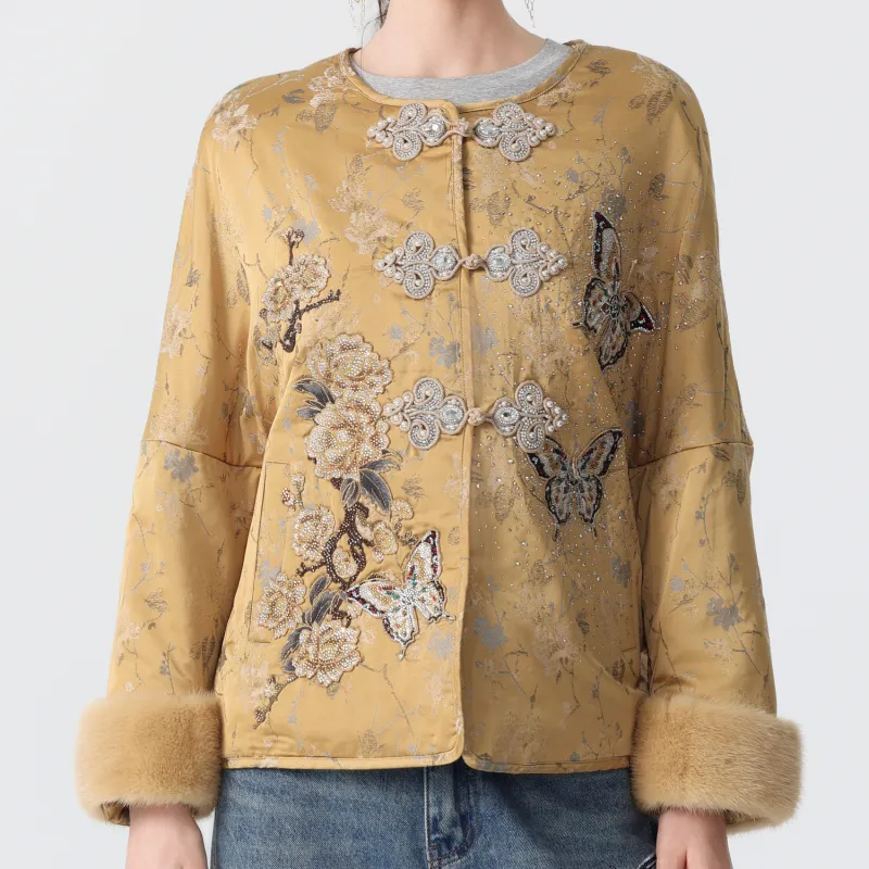 TCH Puffer Jackets Women's Gold-2