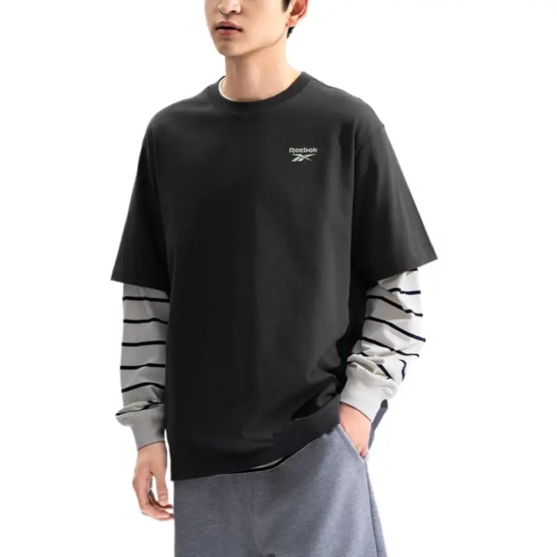 Reebok T Shirt Unisex Charcoal Black-1