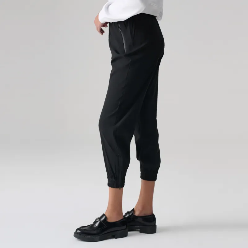 TCH Casual Pants Unisex Black With Black Logo-4