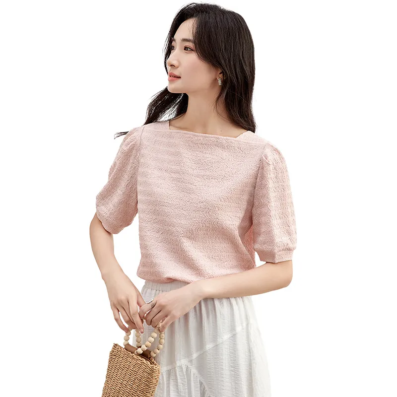 SENTUBILA Puff Sleeve T Shirt Women's-4
