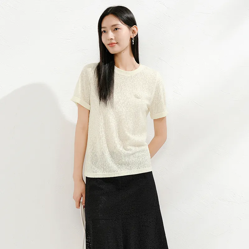 JZ. ANNAKRO Set in Sleeve T Shirt Women's-3