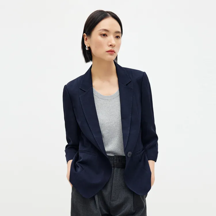 SHUIYUNJIAN Business Suit Women's Navy Blue-2