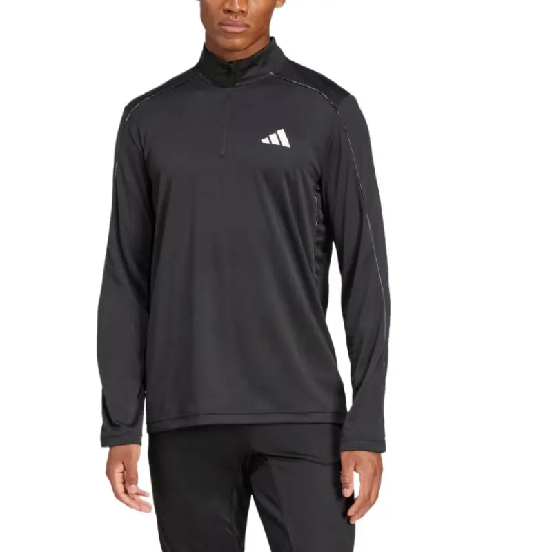 Adidas Free Shipping With AdiClub Train Essentials Camo 1/4 Zip Tee-1