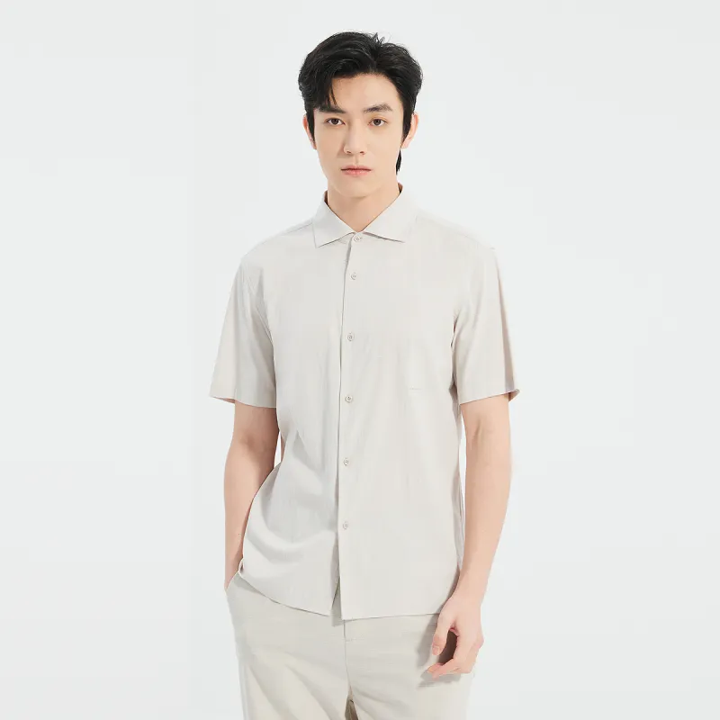 LESS IS MORE Shirt Men's Light Khaki-2
