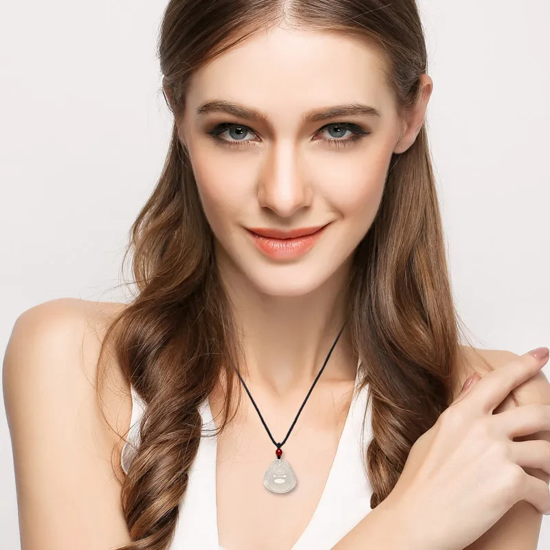 YASHENGZHUBAO Natural Chalcedony Necklaces Unisex-4