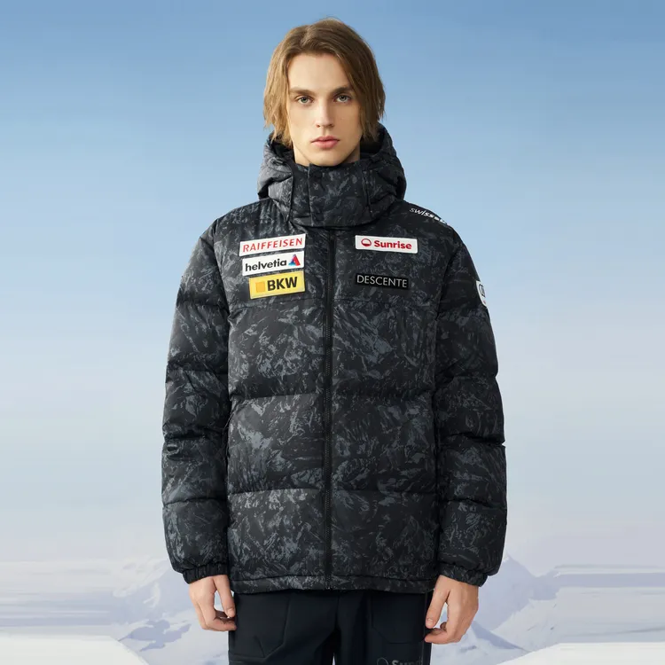 DESCENTE SKI STYLE Hooded Down Jacket Men's-2