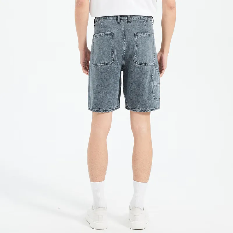 LESS IS MORE Denim Shorts Men's Gray-3