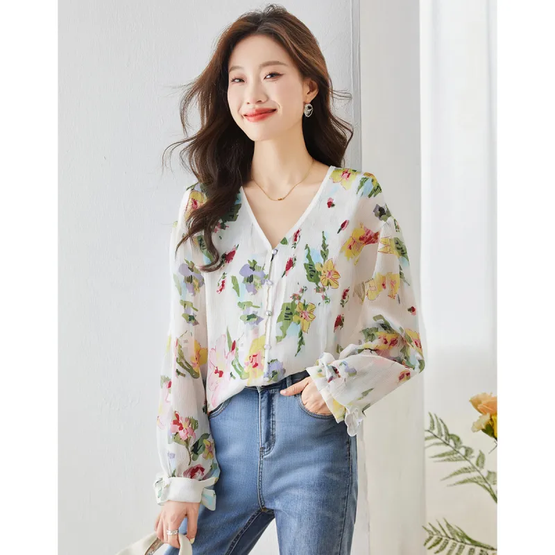 Love Elaine Spring, Fall Shirt Loose Fit Women's Multicolor-1