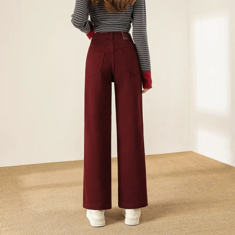 TERRE BLEUE Jeans Women's Red-4