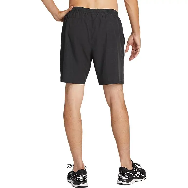 Asics 7IN 2 IN 1SPIRAL Casual Shorts Men's Performance Black Heather Print Stone Gray Leather-1