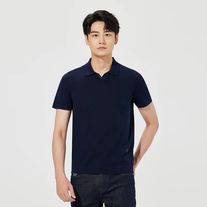 LESS IS MORE Polo Shirts Men Dark Navy Blue 25XTX5271S-2