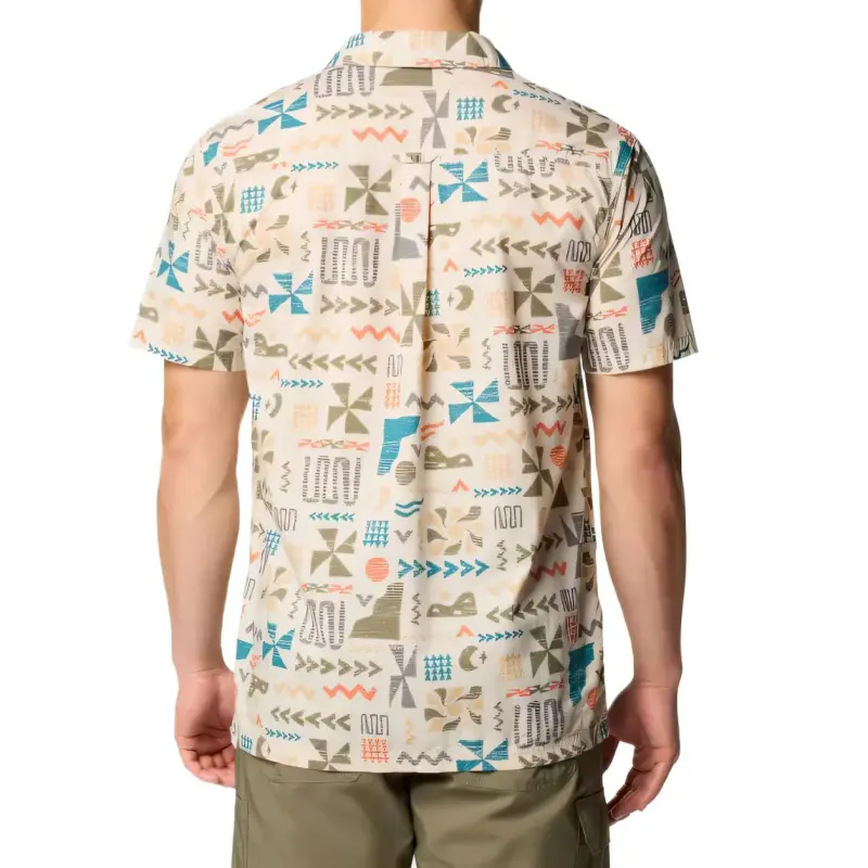 Columbia Pine Canyon Shirt Men's Dark Stone Border-1