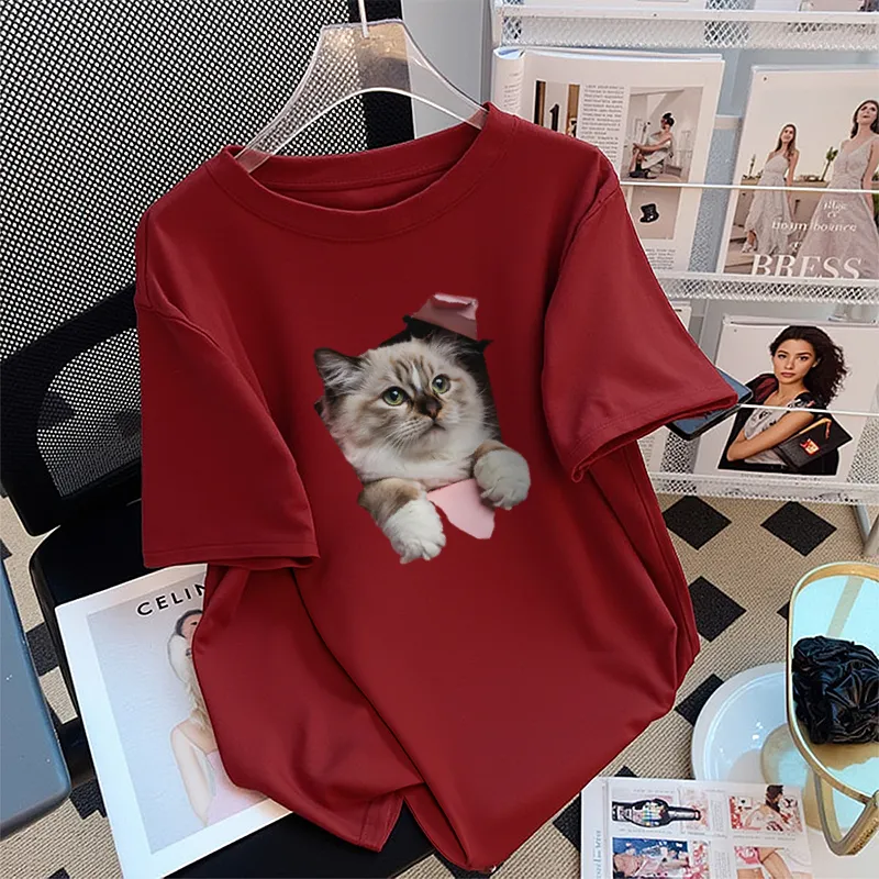 FAIRWHALE Drop Shoulder Sleeve T Shirt Women's-8