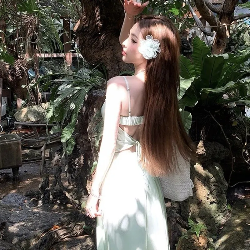 BEAUTIFUL CONFESSION Slip Dress Women's Mint Green-6