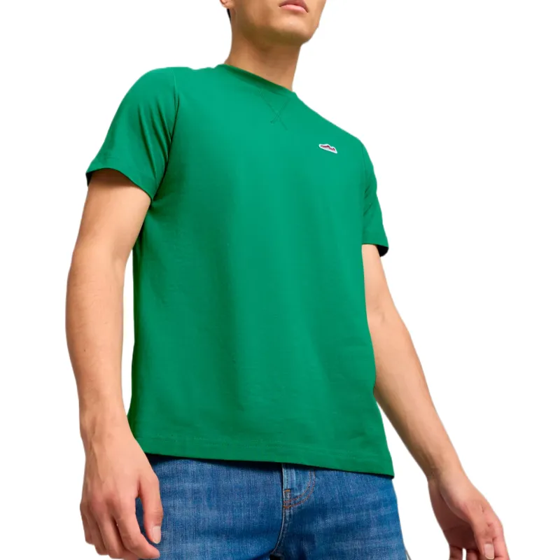 PUMA EssentialsSuede Logo WARDROBE T Shirt Men's Green-2