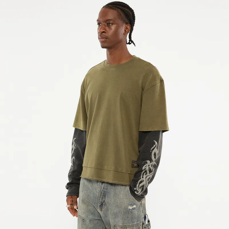 GUESS T-Shirt Men's F8P6-Dark Green-2