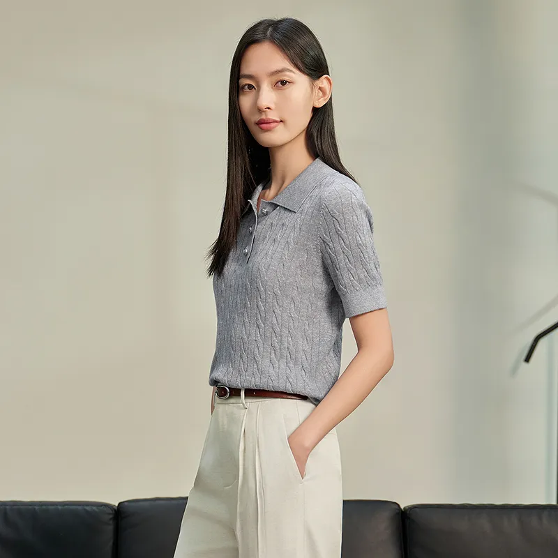 JZ. ANNAKRO T Shirt Women's Light Gray-4