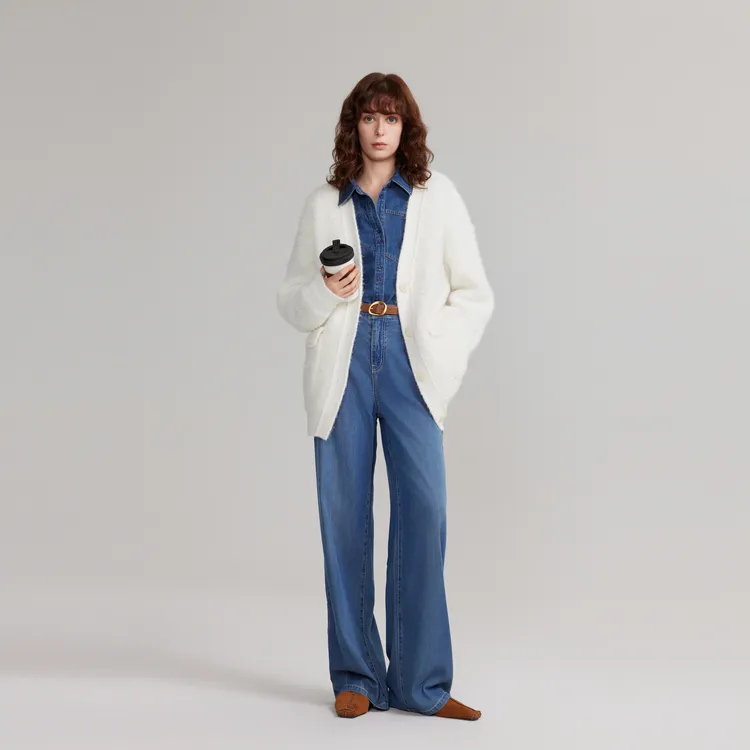 ELLE Sweaters Women's White-3