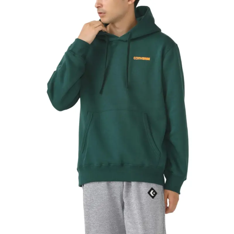 Converse BACK PRINT SWEAT HOODIE Sweatshirt Men's Dark Green-2