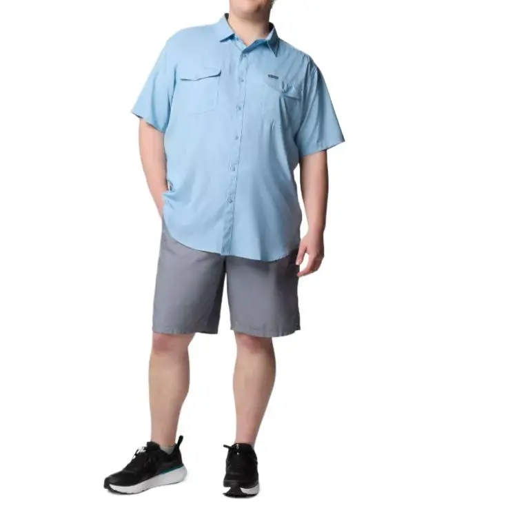 Columbia Utilizer 2 Solid Short Sleeve Shirt Omni-Wick™ Shirt Men's Blue-3