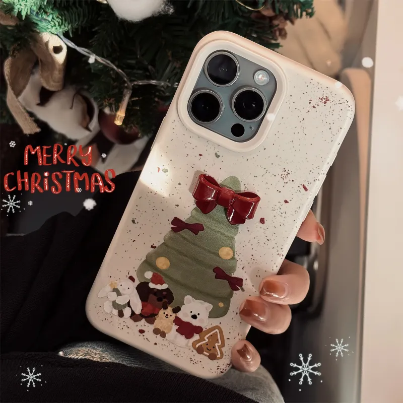 Cuttlefish Grid TPU Material 3D Effect Bowknot DIY Creative Phone Case Compatibility Iphone16/15/14-4