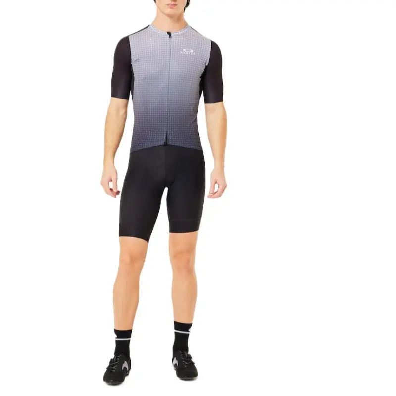 Oakley Endurance Dazzle Cycling Clothing Men's Black And Gray Striped Letter Combination-6