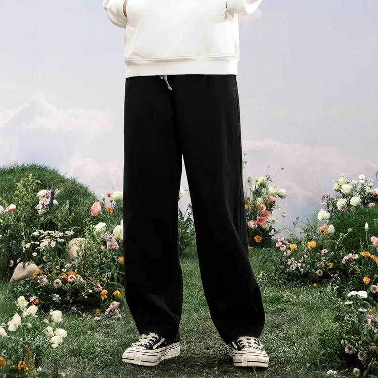 Bosieagender Casual Pants Unisex Black-2