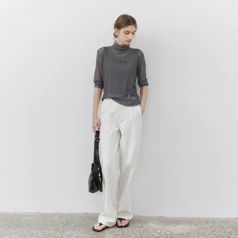 TAGEECHITA Casual Pants Unisex Raw White-3