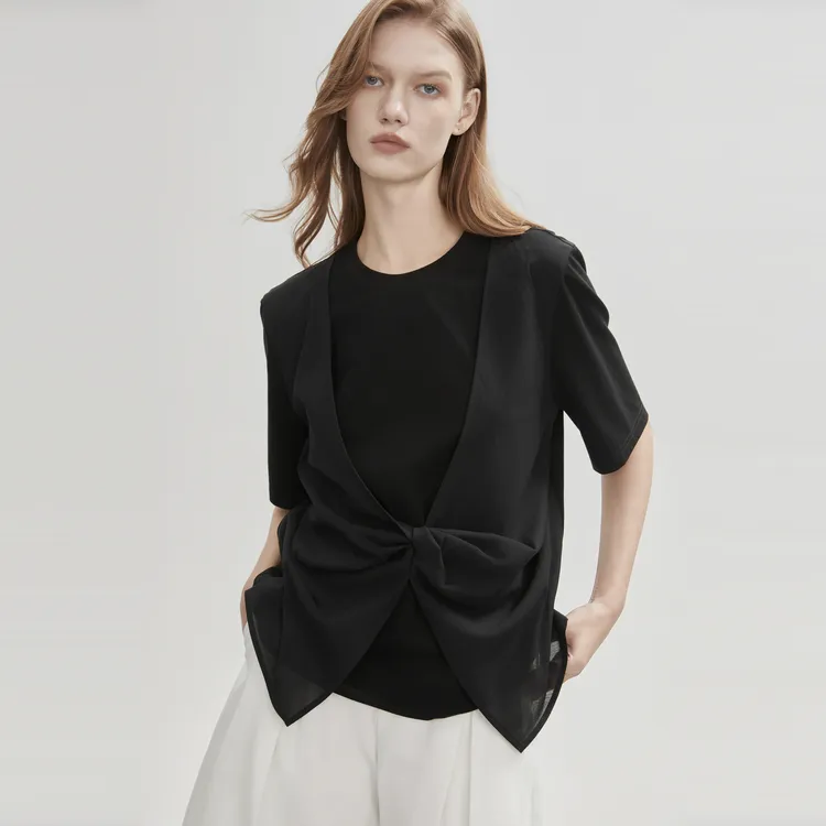 ELLE T Shirts Women's Black-2