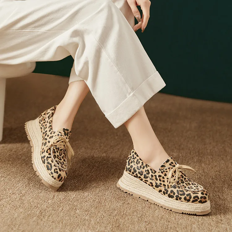 Echo&yolo Espadrilles Women's Leopard Print-5