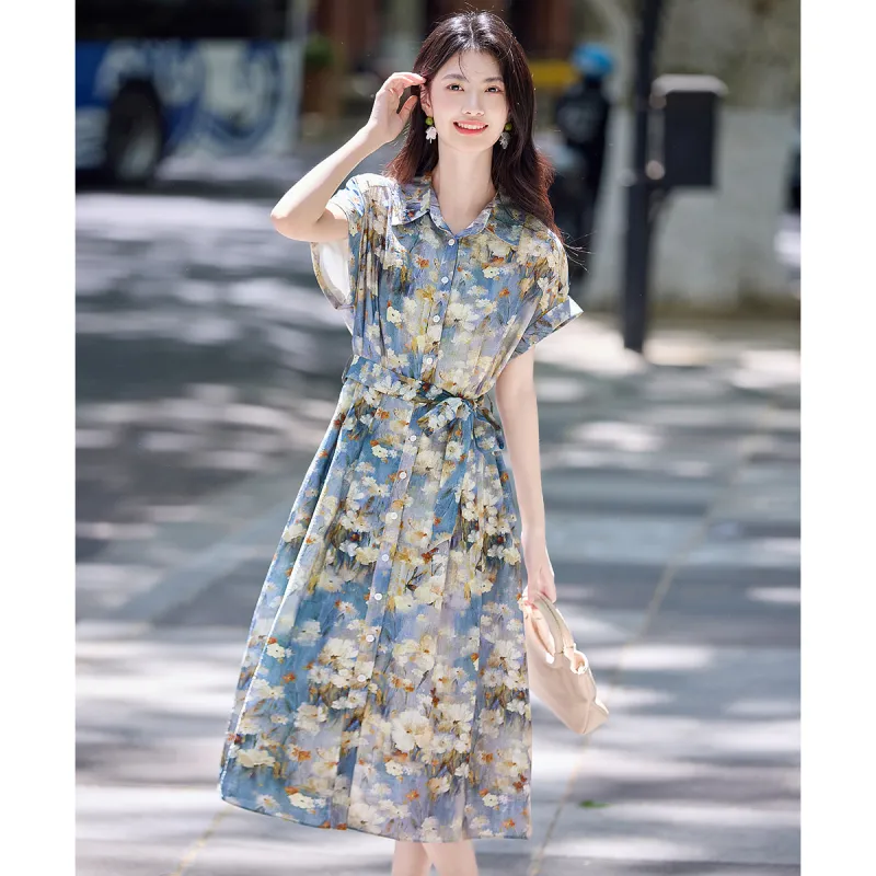 Still Quiet Short Sleeved Dress Women's-1