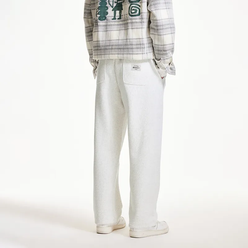 JACK JONES· Knitted Sports Pants Men's Stone Gray Heather Gray-3