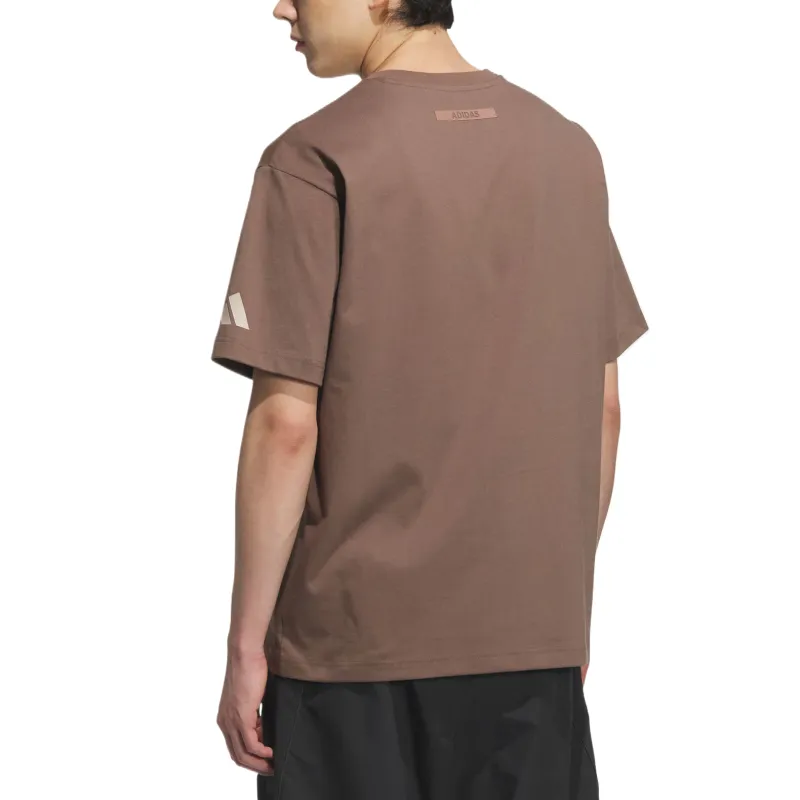 Adidas T Shirt Men's Stratum Dark Earthy Brown-3