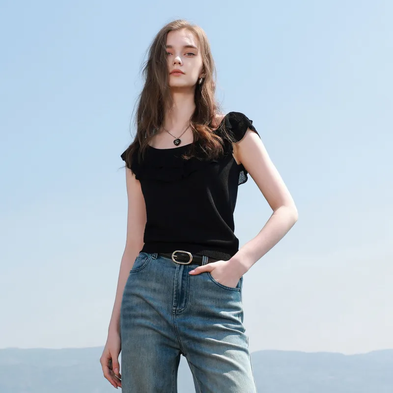 3COLOUR Knitwear Women's Classic Black-5
