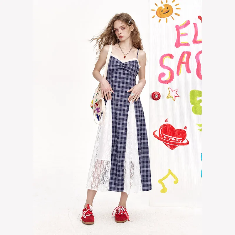 ELF SACK Slip Dress Women's Naughty Dark Blue-2