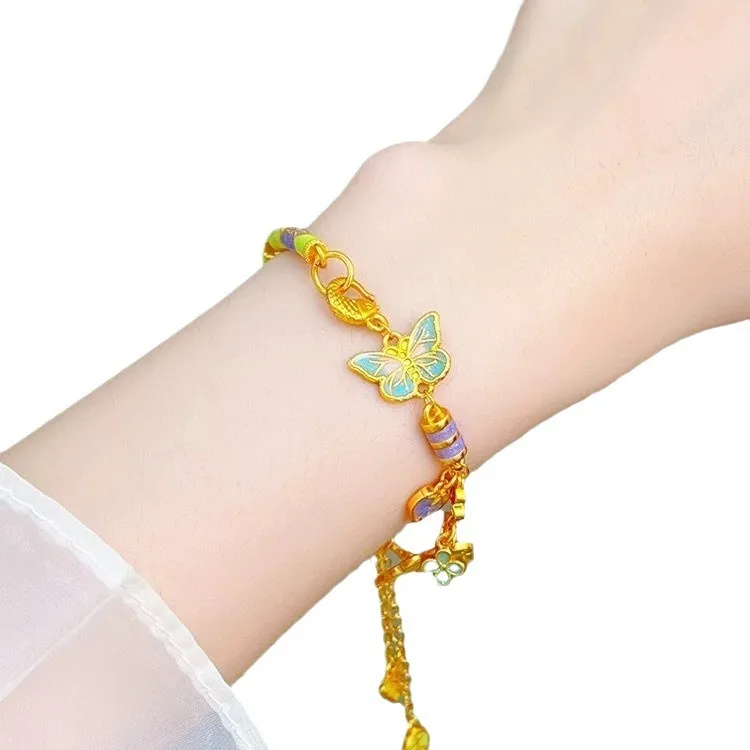 Happy Tide Gold Plated Copper Bracelets Women's Gold-4