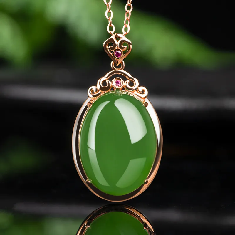 Royal Heaven's Choice Hetian Jade Pendants Jasper Women's-1